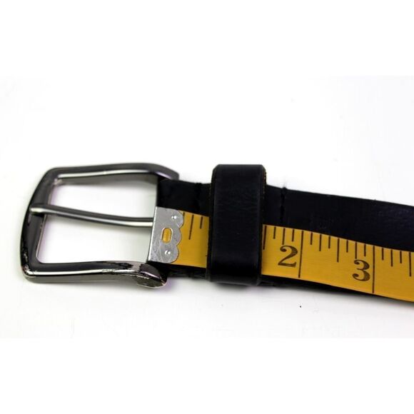 Levi's SADDLE BLACK GENUINE LEATHER 1 3/8"Wd DRESS CASUAL MEN'S BELT Sz 38 (72D - Picture 12 of 15